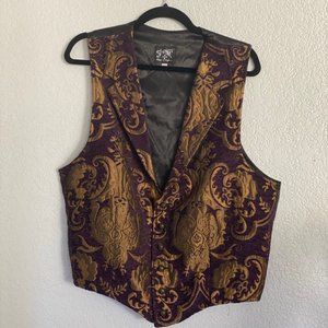 Shrine Vintage Victorian Gold and Purple Vest